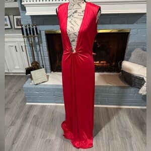 BCBG coral gown Medium